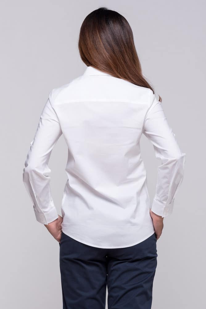 Ladies' roll up shirt white chinos trousers pants